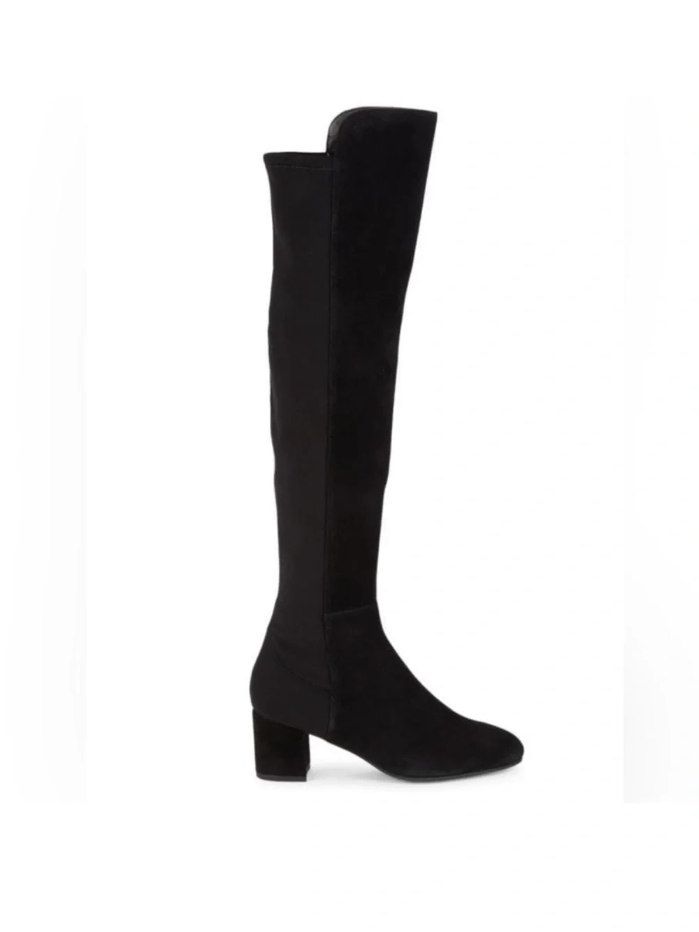 Stuart Weitzman Gillian 60 City Booty, Black Suede Over-the-Knee Boots